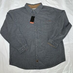 Legendary Whitetails Buck Camp Flannel Shirt Long Sleeve Button Gray Mens XL NWT